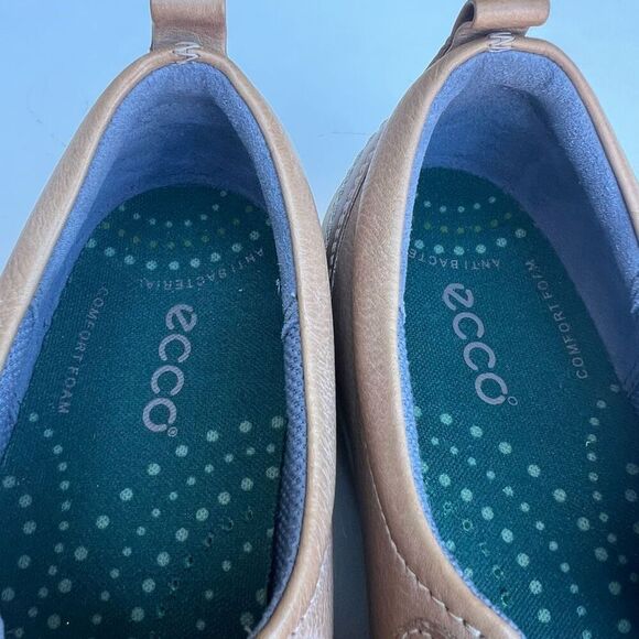 Ecco Mary Jane Shoes 40 US 9.5 Comfort Walking Tan Brown Leather Academia Boho - Picture 10 of 10